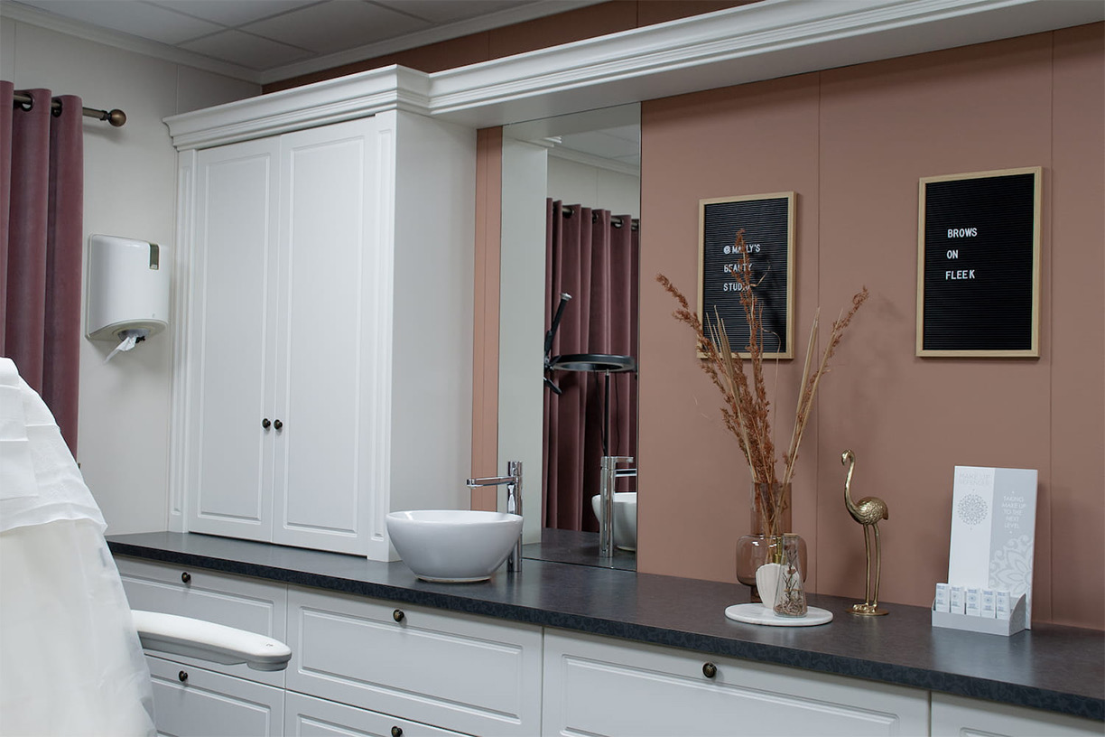 De behandelruimte van Marly's Beauty Studio in Helmond